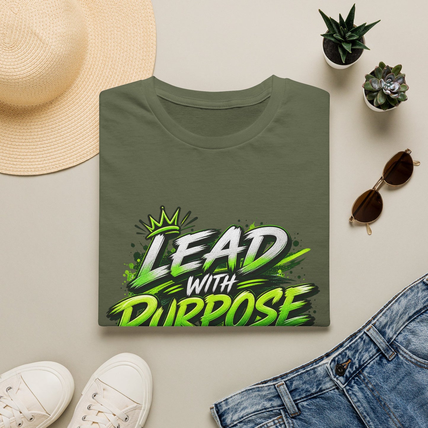 Lead With Purpose T-Shirt — Inspirational Graphic Tee for Leaders & Motivators