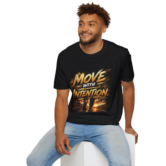 Move With Intention T-Shirt — Motivational Graphic Tee for Active Mindset