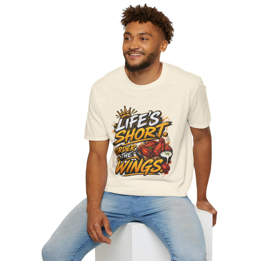 Life's Short Order The Wings T-Shirt — Funny Chicken Wing Graphic Tee
