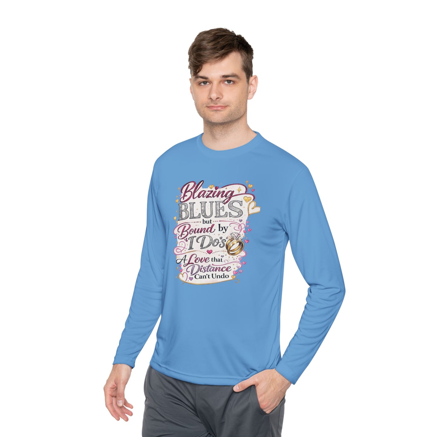 Blazing Blues Bound by God Long Sleeve Tee | Long Distance Relationship Collection
