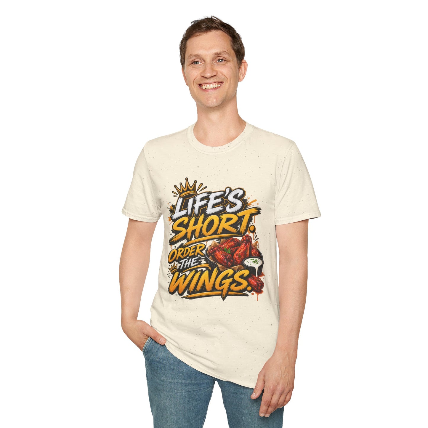 Life's Short Order The Wings T-Shirt — Funny Chicken Wing Graphic Tee