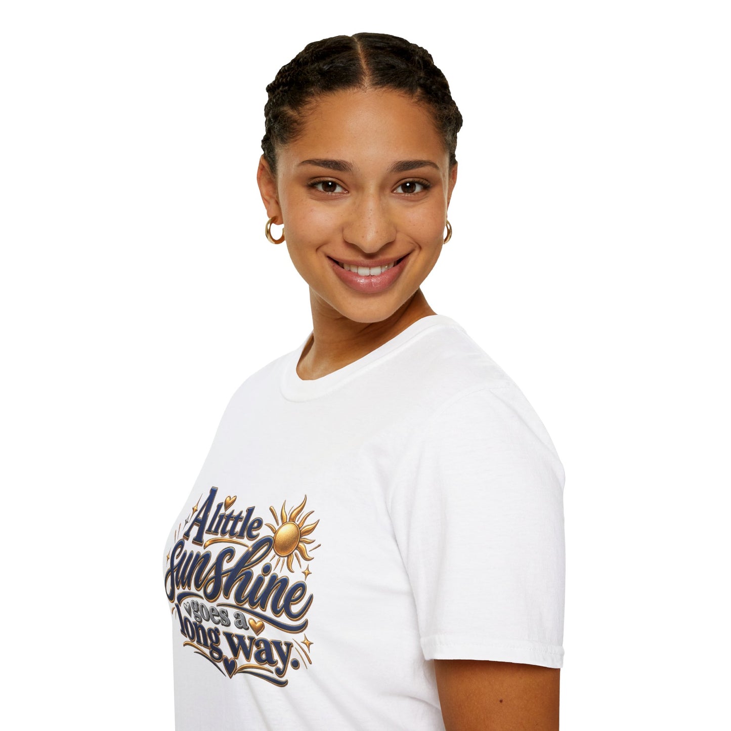 Sunshine T-Shirt — “A Little Sunshine Goes a Long Way” Graphic Tee