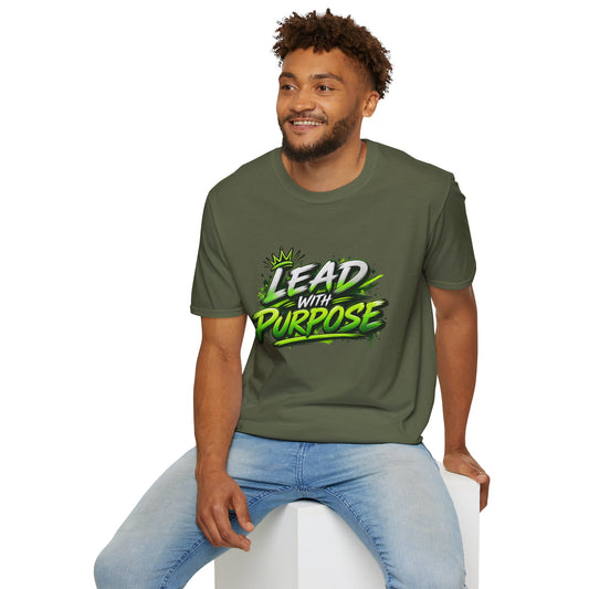 Lead With Purpose T-Shirt — Inspirational Graphic Tee for Leaders & Motivators