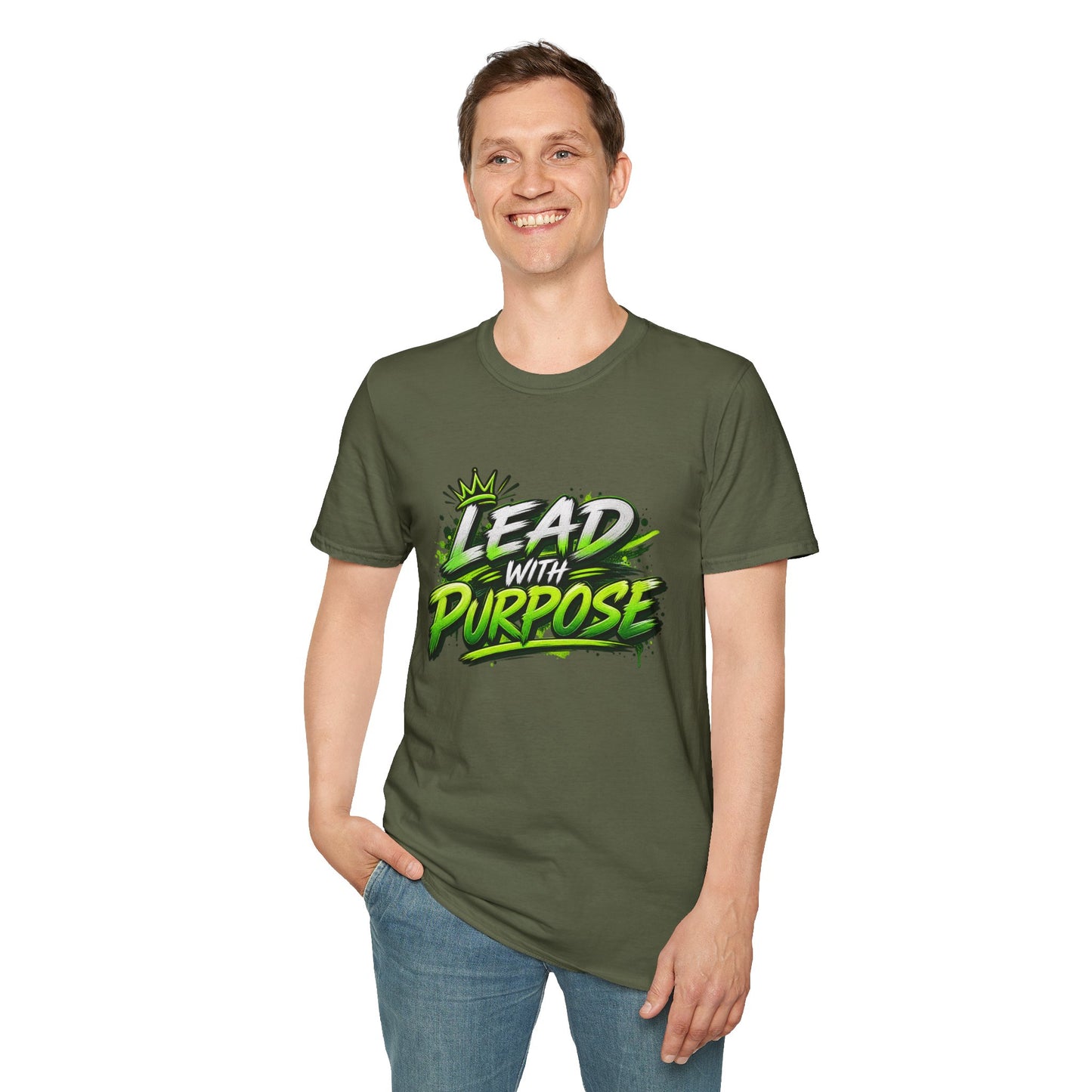 Lead With Purpose T-Shirt — Inspirational Graphic Tee for Leaders & Motivators