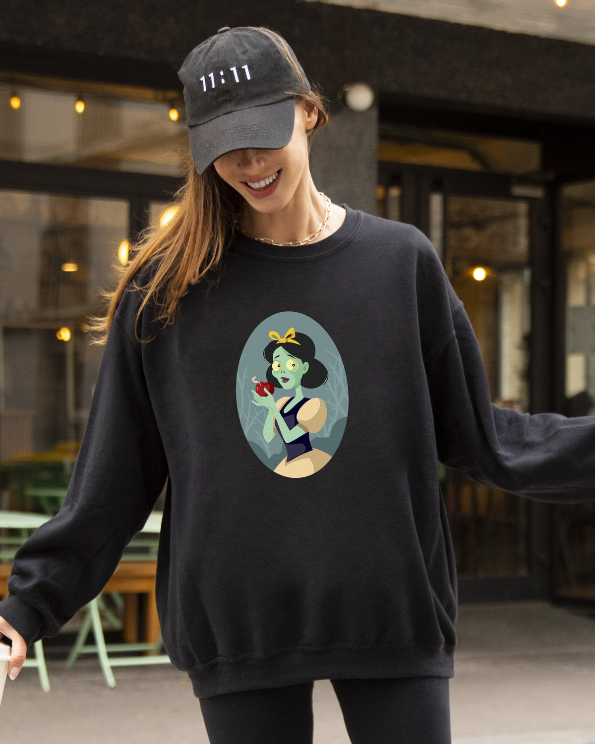 Snow White Spooky Princess Skeleton Witch Aesthetic Meme Halloween Costume Sweatshirt