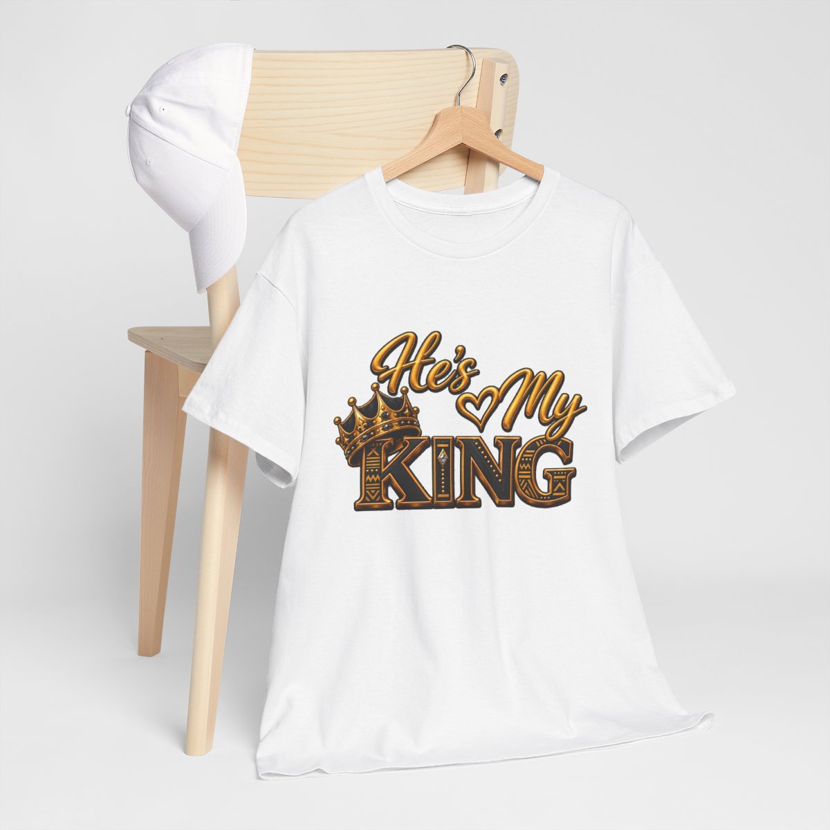 He is My King T-Shirt | Crown Typography Tee