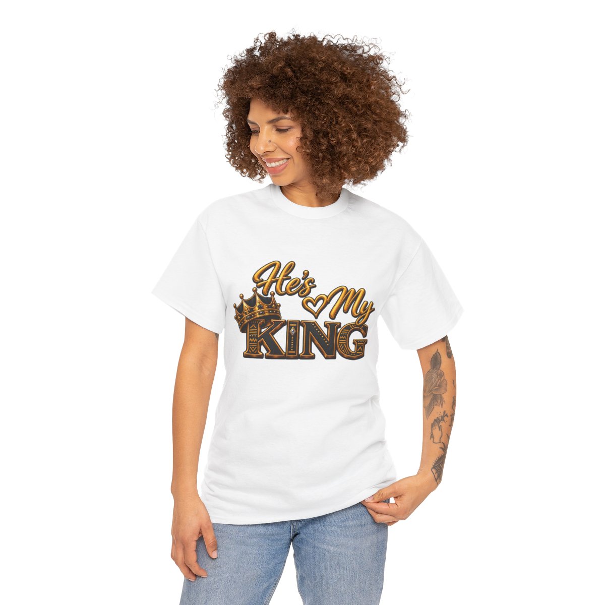 He is My King T-Shirt | Crown Typography Tee